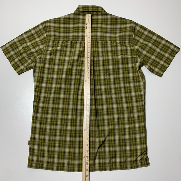 Kuhl Mountain Grown Outdoor Short Sleeve Button Up Men’s Medium Olive Green - Picture 7 of 8